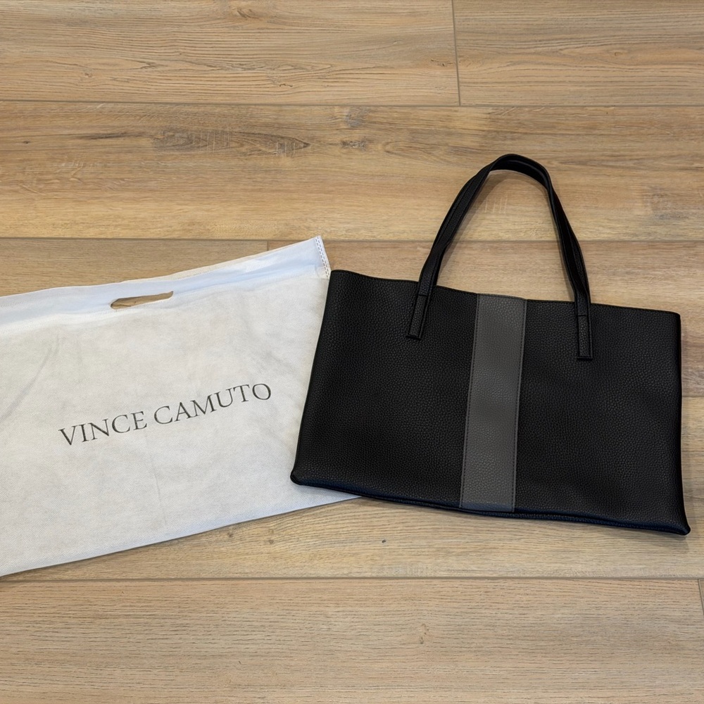 Vince Camuto Black and Gray Handbag